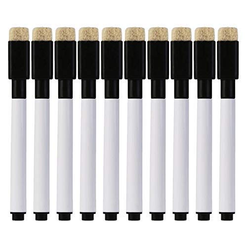 deziine.Fx Set Of 10 Black Magnetic Whiteboard Pen Erasable Marker Office School Stationery Supplies-image-18