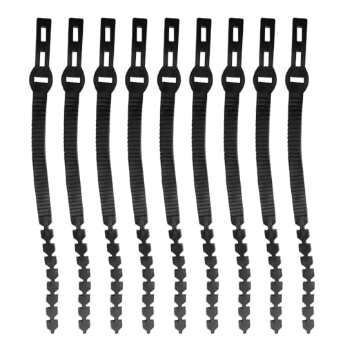 POFET 8 pièces 60 cm Noires Attaches d'arbre, supports à sangle, attaches robustes pour arbustes, attaches de jardinage ajustables pour arbres de jardin, plantes, support pour arbustes et rosiers