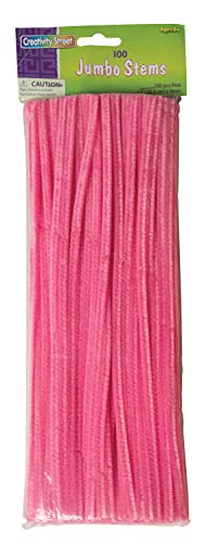 Creativity Street Chenille Stems/Pipe Cleaners 12 Inch x 6mm 100-Piece, Pink - //coolthings.us