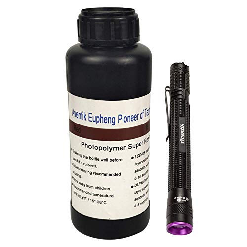 Aventik Eupheng 3D Rapid Resin LCD UV-Curing Resin 405nm Standard Photopolymer Resin for LCD 3D Printing (Red 500g)