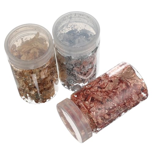 Didiseaon 3 Gold Foil Flakes Decorations Sequin Nail Glitter Nail Art Sequins Nail Art Foil Nail Foil Nail Sequins Manicure Accessories Nail Decoration Imitation