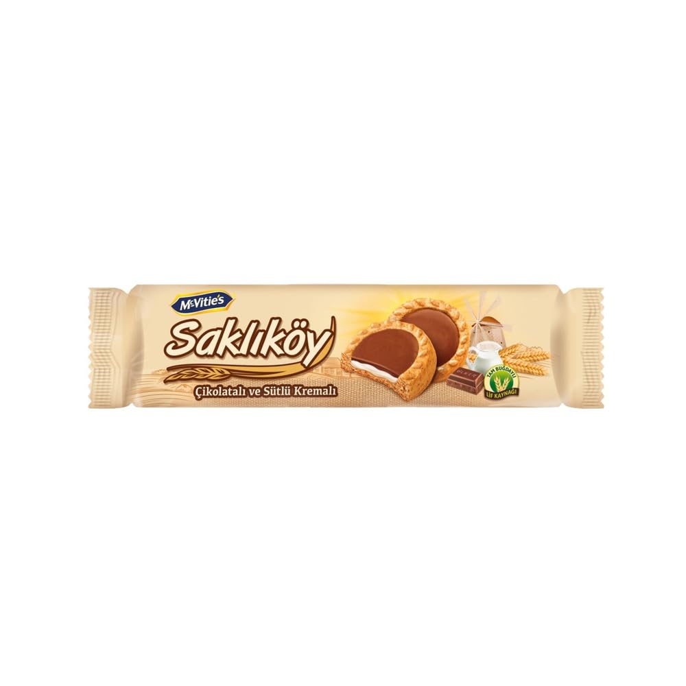 McVitie's Saklıköy Çikolatalı ve Sütlü Kremalı Bisküvi, 100 Gr