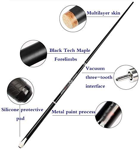 Taco de Billar para Adultos 147 cm con Punta 10.8 mm y Grip de Cuero miniatura 3