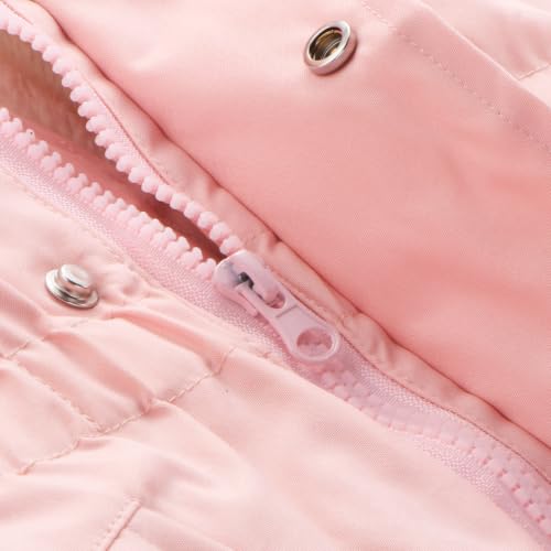Image of Girl Winter Coat Heavyweight Hooded Puffer Jacket Kid Parka Outwear | Detachable Faux Fur Hood; Soft Fleece-Lined; Water-Resistant Outerwear; Zip-Up Cold-Weather Clothes; 2 Front Flap Pockets
