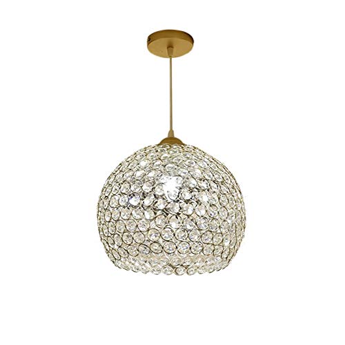 Lustre E14 en verre et fer forgé doré au design minimaliste pour salle à manger