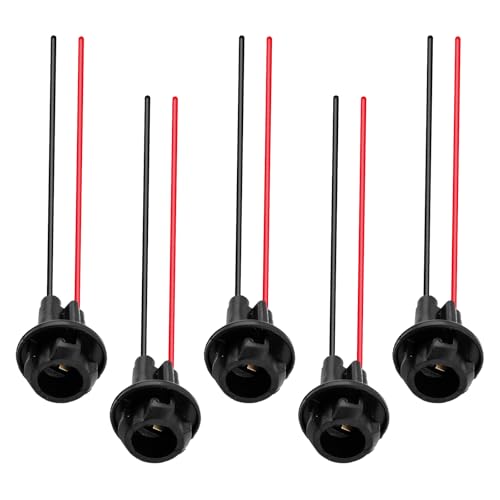 5PCS 194 Bulb Socket,Durable Side Marker Light Socket Fit for T10 W5W 158 161 168 175 194 Light Bulbs Replacements,Professional Pigtail Light Socket Car Accessories