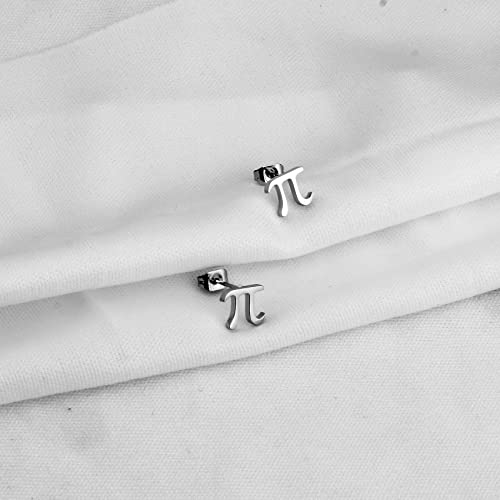 Pendiente Pi de tuerca para mujer pendiente matemático de acero 2