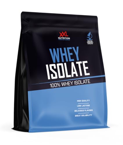 XXL Nutrition - Whey Isolate - Höchste Qualität Molkenprotein-Isolat, nur 0,8% Laktose - Eiweiss Pulver Isolat - Geschmacksneutral - 1000 Gramm