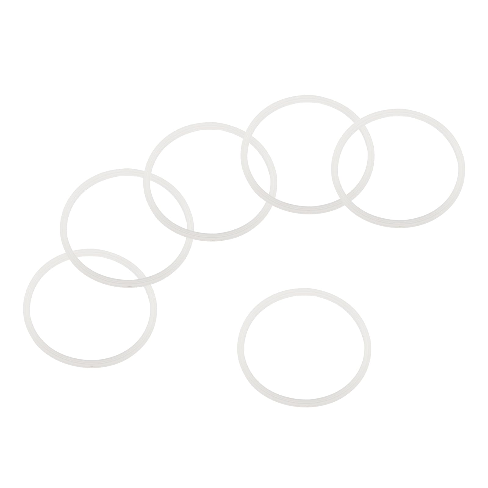 sourcing map 16oz or 20oz Replacement Rubber Lid Seals, 6 Pcs 2.4" Diameter O Shaped Resealable Lid Gaskets for Stainless Steel Insulated Tumbler Mugs Cups Vacuum, White