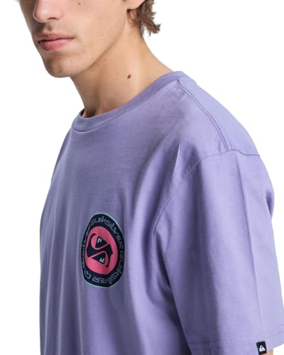 T-shirt en coton Quiksilver EV Duality violet de taille L