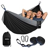 Kootek Camping Hammock 500 lbs Capacity, Portable Hammocks with Tree Straps & Attached Carry Bag, Camping Essentials Gear, Perfect for Outside Indoor Hiking Beach Backpack Travel