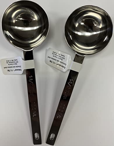 RSVP International Open Stock Measuring Spoon Set of 2, Stainless...