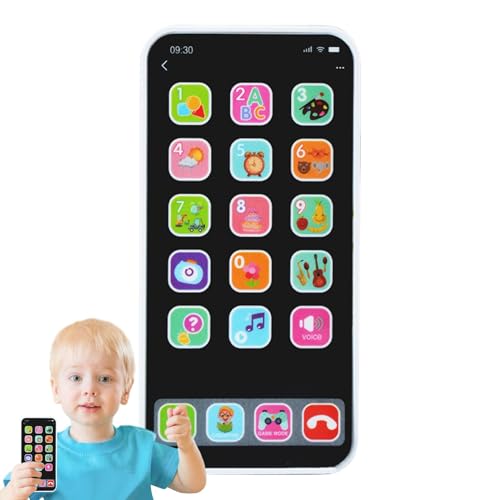 Juguete De Teléfono Móvil, Juegue Teléfonos De Juguete con Luces Y Sonidos | Juguete Interactivo De Falso Teléfono LED De Aprendizaje, Teléfono Móvil para Niñas De 1 A 6 Años