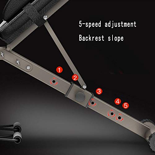 FEILA Adjustable Folding Fitness Barbell Rack and Weight Bench Weight Bench with Upgraded Wider Backrest Seat InclineDecline Exercise Workout Bench for Home Gym, Strength Training Full Body Workout