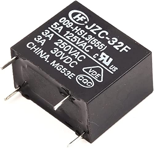 Relais de puissance HF32F-009-HS3 9V 5A pour circuits imprimés miniatures - 6