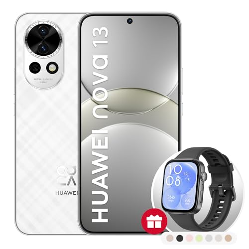 HUAWEI Nova 13 Smartphone 12+256G, Cámara Selfie Ultra Gran Angular de 60 MP, Mejor Expresión con IA, 100W Supercharge Turbo, Gran Batería de...