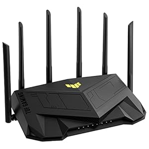 ASUS TUF Gaming AX5400 WiFi 6 Gaming Router (Dualband met gaming-poort, 3-traps poort-richting, AiMesh en AiProtection…