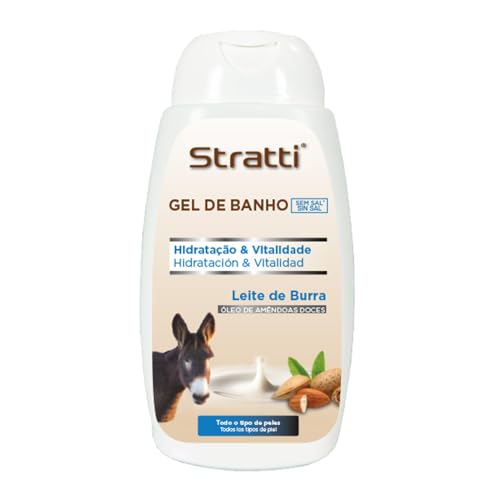 Gel de Baño Stratti Leche de Burra, Retinol, Almendras & Keratina 400ml