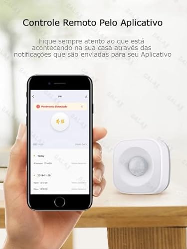 Sensor de Presença Detector Movimento Inteligente Wifi Tuya PIR Compatível com Alexa e Google Home