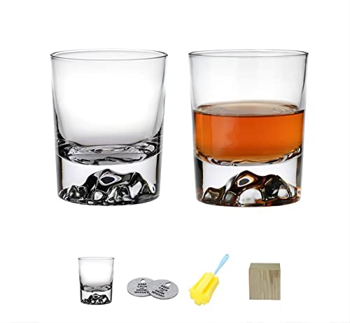 Set de 2 vasos Mt. Fuji de cristal para whisky