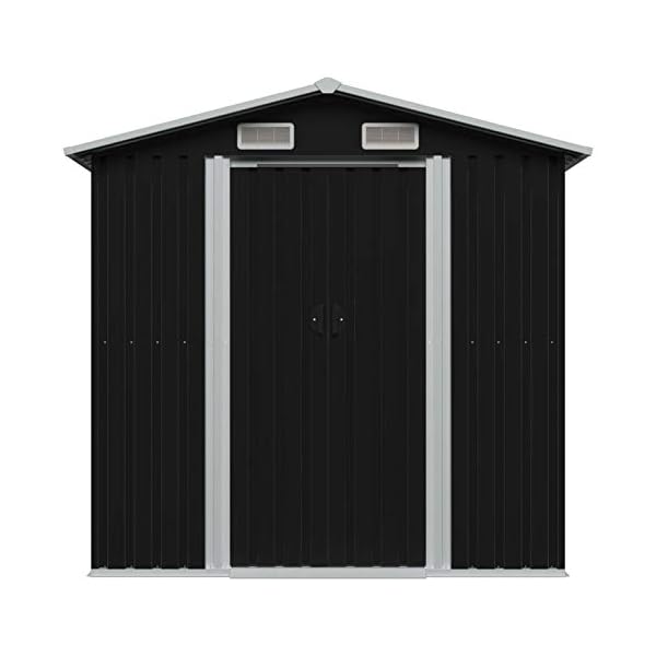 Leepesx Gartenschuppen, Gerätehaus, Gartenhütte, Fahrradgarage, Gartenschuppen, Gartenhã¤User & Aufbewahrung, Anthrazit… – Bild 5