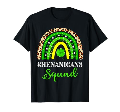 Shenanigans Squad T-Shirt St Patrick's Day Uomo Donna Bambini Maglietta
