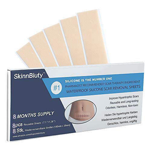 Soft Silicone Scar Sheets, Section Recovery Scar Treatment, Soften and Flattens Scars Resulting from C-section,Surgery, Injury, Burns, Acne,5.9