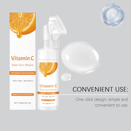 Mousse visage vitamine C réduit les rides et la matité Deep Face duo