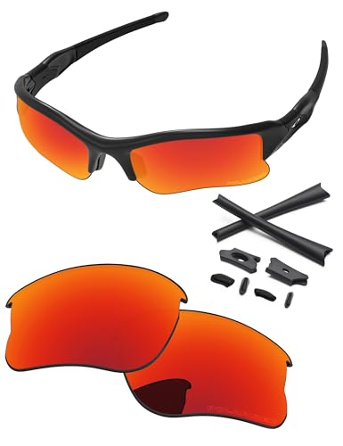 Image of Replacement Lenses & Rubber Kits for Oakley Flak Jacket XLJ OO9009 63mm - Precision Fit, UV Block, Impact Resistant