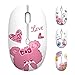 TENMOS M101 Wireless Mouse Cute Silent Computer Mice with USB Receiver, 2.4G Optical Wireless Travel Mouse 1600 DPI Compatible with Laptop, Notebook, PC, Computer (Bear)