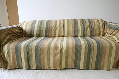SunnyDayFabric マルチカバー 起毛フランネルボーダー グリーン 約 Amazon｜Sunny day fabric マルチカバー グリーン 約180cm×180cm