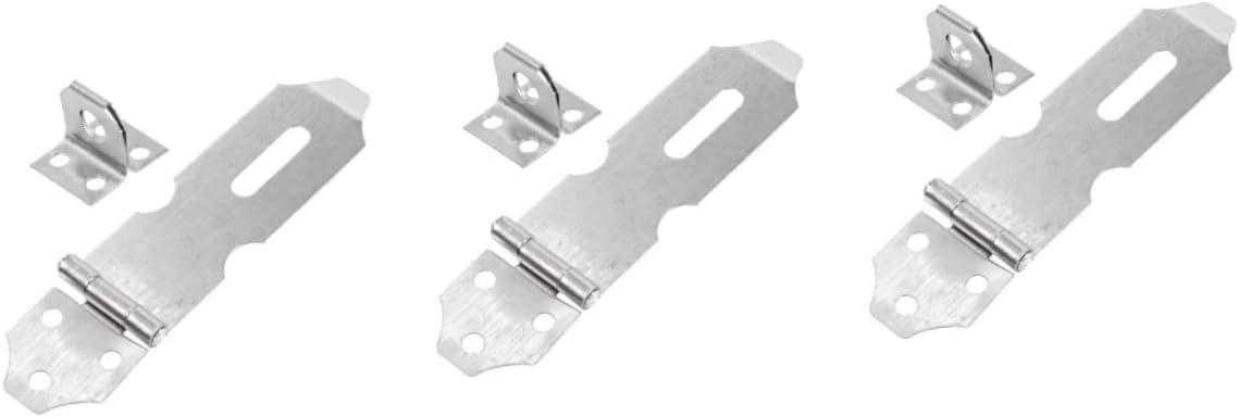20pcs Stainless Steel Lock Doorlock Menclothing Heavy Duty Padlock Window Slide Lock Shed Lock Black Hasp Heavy Duty Hasp Door Hasp Padlock Hasp Buckle Cabinet Lock Silver ( Color : Silver 2.5inchx3pc