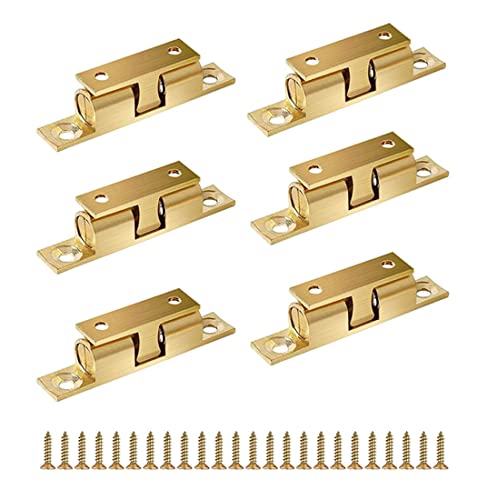 Concisea 6 Stück Doppel kugelschnäpper Möbelschnäpper, 60mm Türschapper Möbel-Schnapper,Double Ball Roller Catch Türschnäpper für Holz Schranktüren, Innentüren, Schuhschrank, Bodenluke