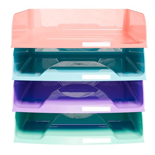 Corbeille à courrier A4+ Exacompta Combo Styli Candy Tidy lot de 4