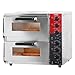 CROSSON ETL listed Commercial Double Deck 16 inch Countertop Electric Pizza Oven with pizza stone,...