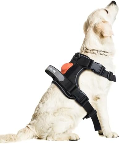 AUROTH Dog Harness for Large Dogs, Dog Vest Harness Large Size Dog, Large Dog Harness, No Pull Dog Harness for Large Dogs with Handle, XL Dog Harness, Black XL