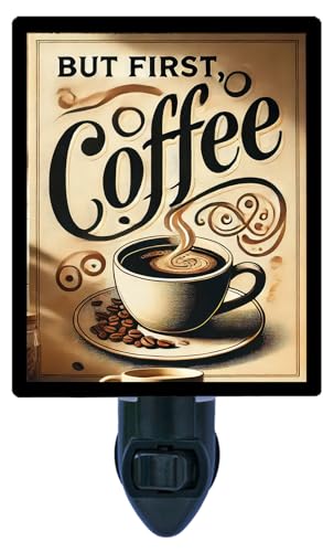 Lámpara de noche café design con enchufe rotatorio