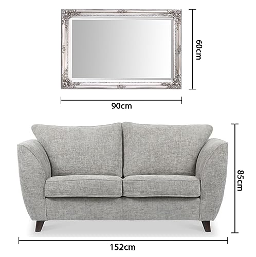 Select Mirrors Rhone Wall Mirror – French Vintage, Rococo Baroque Style, Shabby Chic Home Decor – Large - 60cm x 90cm (2x3 ft) (Antique Silver) - Cosy Home Interiors Select Mirrors Rhone Wall Mirror – French Vintage, Rococo Baroque Style, Shabby Chic Home Decor – Large - 60cm x 90cm (2x3 ft) (Antique Silver) - Image 4