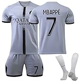 PSG Trikot Set, Paris Trikot Football T-Shirt und Shorts, 22-23 Neu Heim- und Auswärtstrikots Erwachsene Kinder Fußballtrikot, Fussball Kleidung mit Outdoor-Accessoires Fußballkleidung Jersey