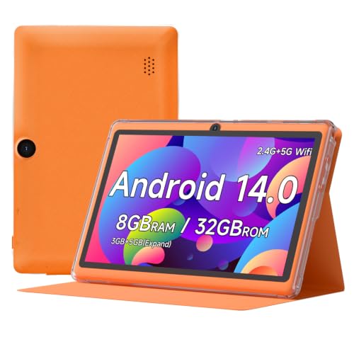 Image of 7 Inch Android 15.0 Tab PC RAM 8GB (3+5 Expansion) ROM 32GB IPS 1024x600 BT 5.0 WiFi6 2.4G + 5G 2MP + 5MP Dual Cameras YouTube Netfilx