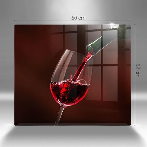 Planche à découper 60x52cm résistante en verre multifonctionnelle décorative vin
