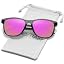 Transparent Gray Frame/Purple Pink Mirrored Lens