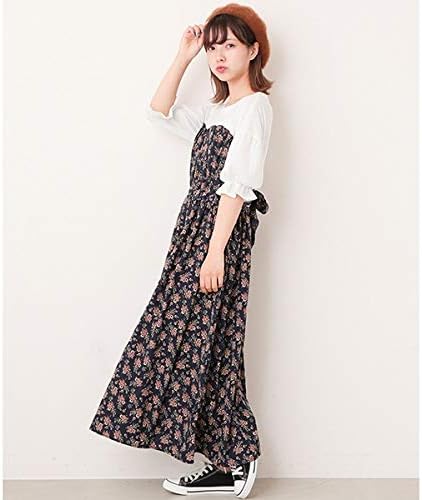Amazon Co Jp レイカズン Ray Cassin 花柄ビスチェ風ドッキングワンピース 05ネイビー Free 服 ファッション小物