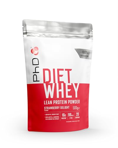 PhD Diet Whey - Strawberry, 1er Pack (1 x 500 g)