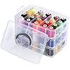 Amazon.com: Simthread 63-Color Embroidery Thread Kit with Organizer Box ...