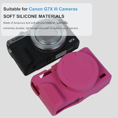 Funda para cámara Canon Powershot G7x Mark III silicona roja miniatura 6