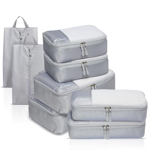 Packing Cubes for Travel, 8 Set Packing Organizers with Zipper