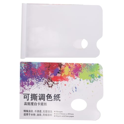 SEWACC - SEWACC 2packung Aquarellblock Aquarellpapierblock Für Künstlerbedarf Farbmischpapier Zum Abreißen Aquarelltabletts Mit Papierfarbpalette Platzsparende Mischblöcke Für Acryl Und Ölmalerei