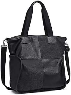 Kono Large Handbags for Women Canvas Tote Bag Patchwork Casual Hobo Shoulder Bags Top Handle Bag Plaid Oversize Crossbody Messenger Bag for Weekend Overnight Holiday Travel Work School