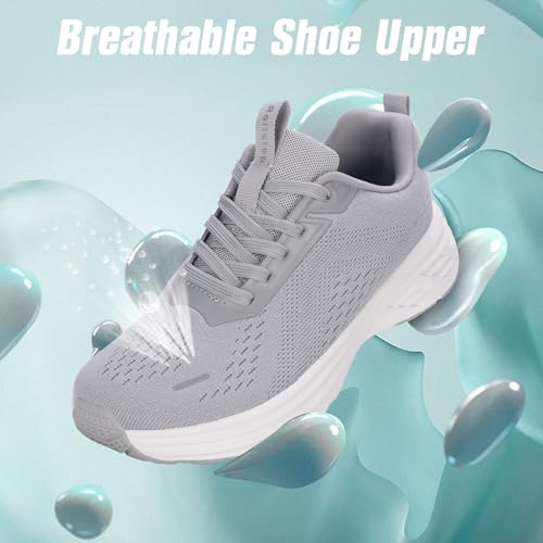 Image of Wide Toe Box Shoes Women Sneakers Extra Wide Width Arch Support Non-Slip Tennis Athletic Ultralight Running Shoes for Women Walking Diabetic Plantar Fasciitis Footwear 6-12
